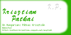 krisztian patkai business card